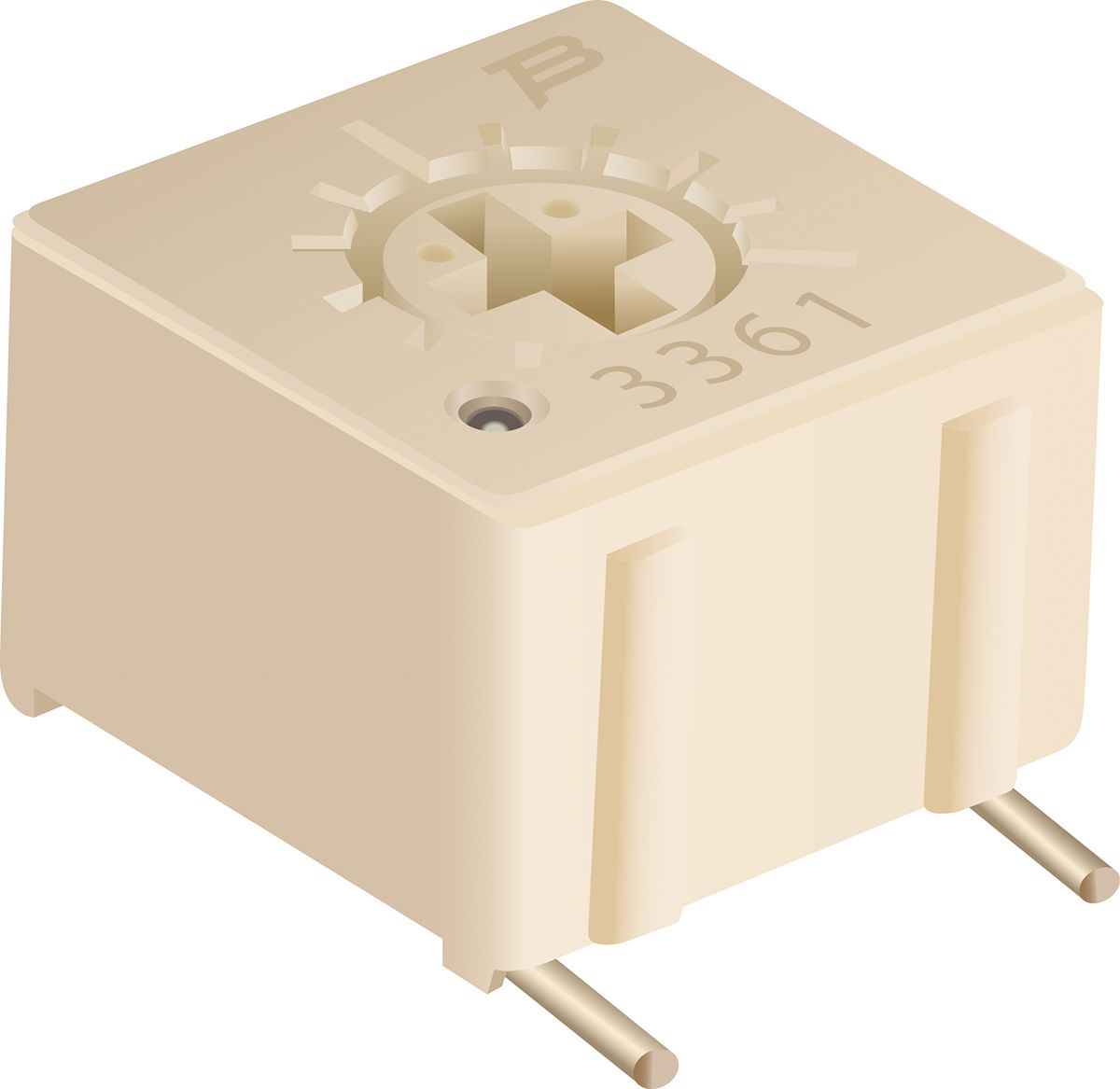 3361P1104GLF 100kΩ, SMD Trimmer Potentiometer 0.5W Top Adjust