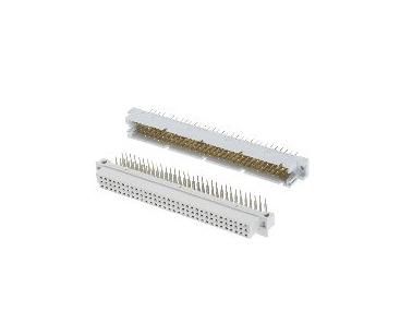 Amphenol Communications Solutions 96 Way 2.54mm Pitch, Type Rack Connector, 3 Row, Right Angle DIN 41612 Connector,