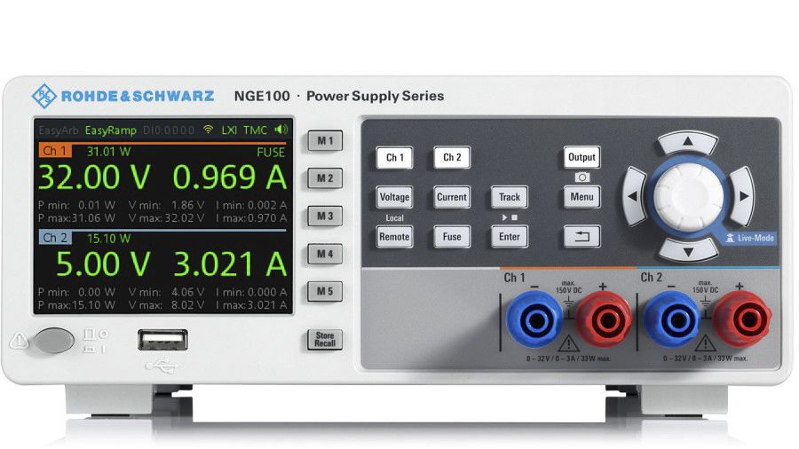 Rohde & Schwarz Bench Power Supply, 66W, 2 Output, 0 → 32V, 0 → 3A