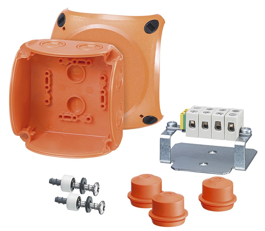 FK0404 | HENSEL Orange Polycarbonate Junction Box, IP65, IP66, 5 ...