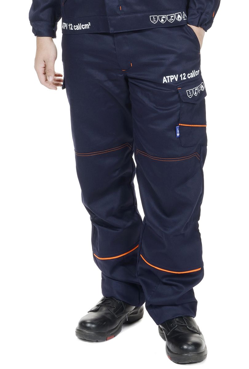 Pantalones de trabajo, Azul marino, Antiestático, Pirorretardante Arc Flash 36 ￫ 38plg L