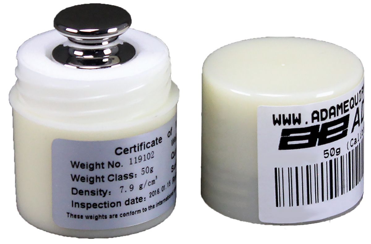 Kontrolní hmotnost (50 g) pro Kalibrační stupnice Adam Equipment Co Ltd