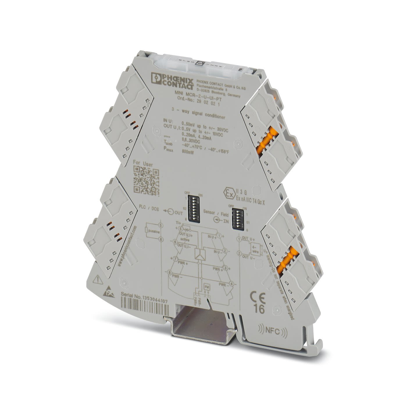Phoenix Contact MACX MCR Series Signal Conditioner, 24V dc, Voltage Input, Current, Voltage Output, ATEX