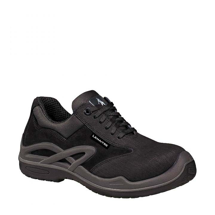 RYNOS30NR38 | LEMAITRE SECURITE ROYAN Black Toe Capped Safety Shoes, EU ...