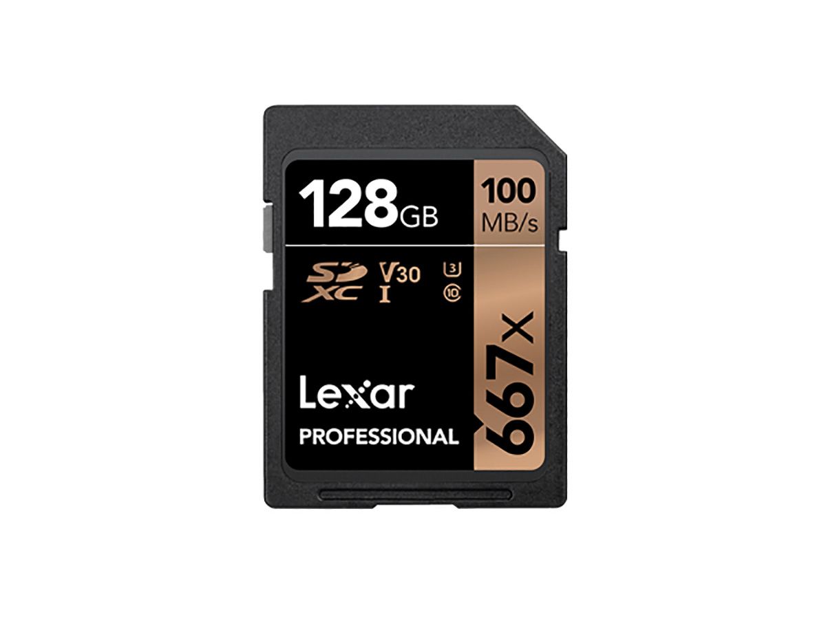 Lexar 128 GB SDXC SD Card, Class 10, UHS I (U3)