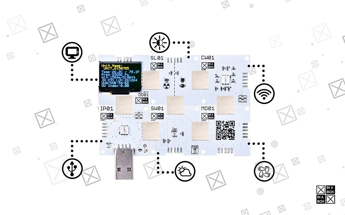 Startovací sada, ESP8266, USB, Wi-Fi, XinaBox STEM Starter Kit, Startovací sada