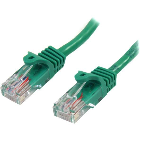 Cable Ethernet Cat5e U/UTP StarTech.com de color Verde, long. 3m, funda de PVC, Calificación CM