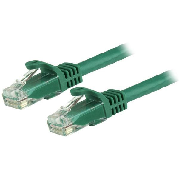 Cable Ethernet Cat6 U/UTP StarTech.com de color Verde, long. 15m, funda de PVC, Calificación CMG