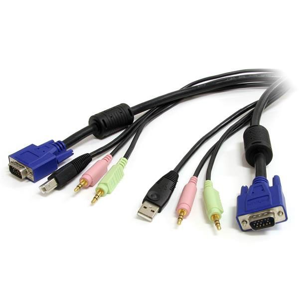StarTech.com 1.8m 3.5mm Jack x 2' USB A' VGA to 3.5mm Jack x 2' USB B' VGA KVM Cable