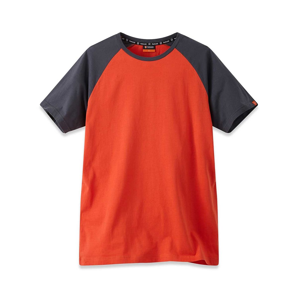 Parade Orange Cotton Short Sleeve T-Shirt, UK- L, EUR- L
