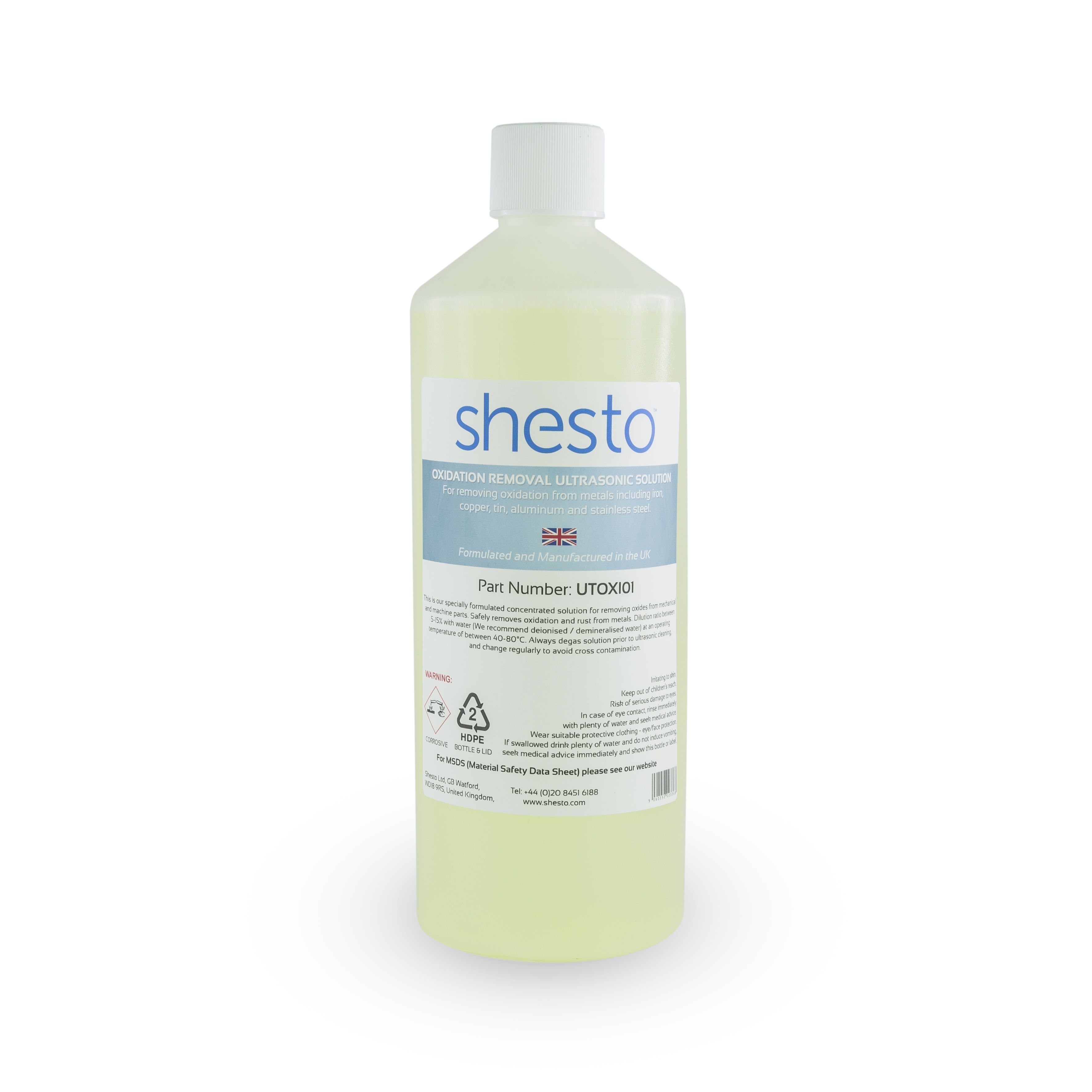 UTOXI01 Shesto 1L Ultrasonic Cleaning Fluid RS