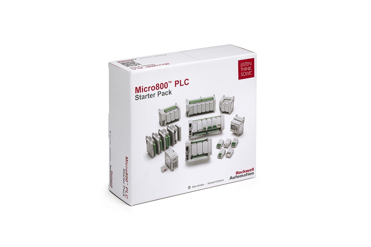 Rockwell Automation, Micro 820 Starter Pack - Lite, PLC CPU Starter Kit, For Use With Micro 800 Controllers