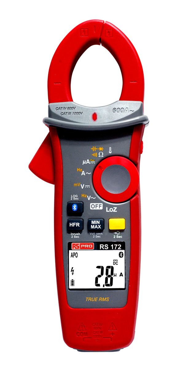 RS PRO Clamp Meter Bluetooth, Max Current 600A ac CAT III 1000V, CAT IV