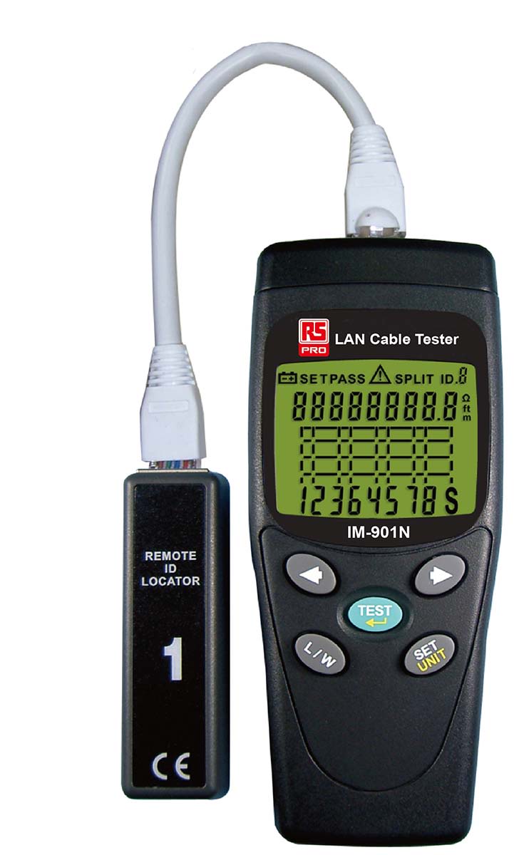 RS PRO Cable Tester RJ45, TM-901N