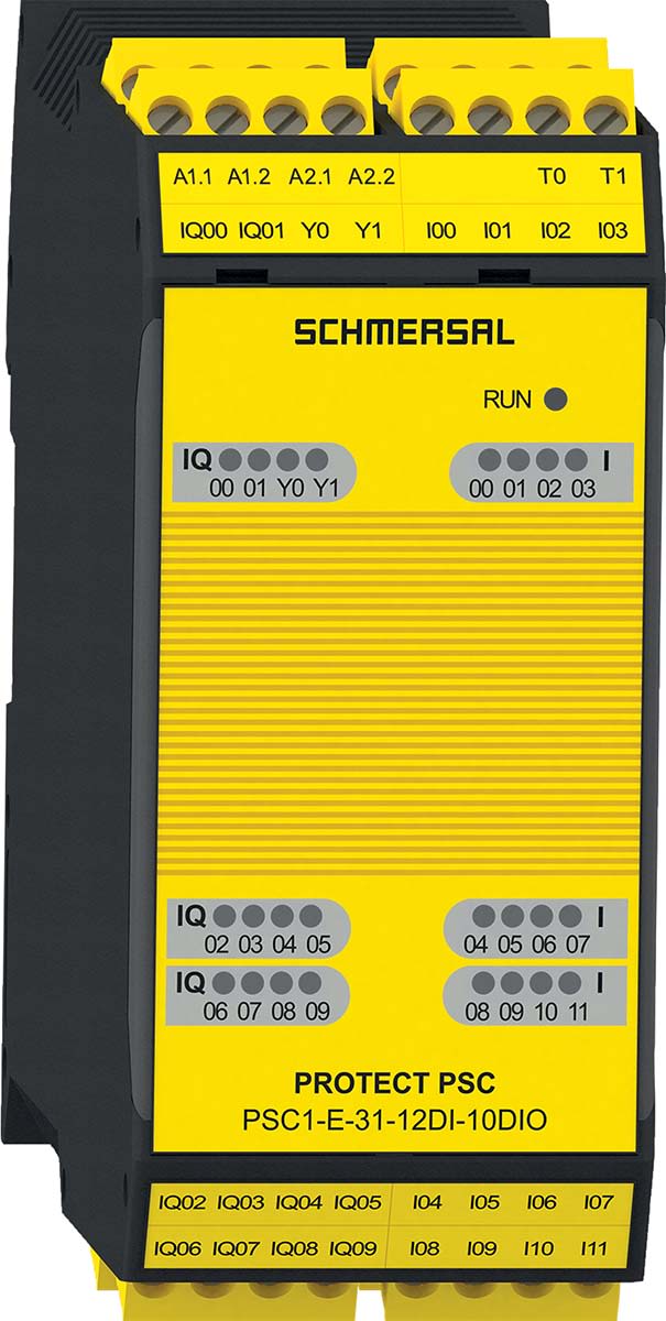 KA Schmersal PSC1 PSC1 Series Safety Controller, 10 Safety Inputs, 10 Safety Outputs, 28.8 V