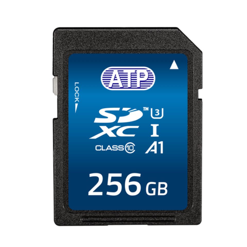 ATP 256 GB Industrial SDXC SD Card, Class 10, U3, UHS-I