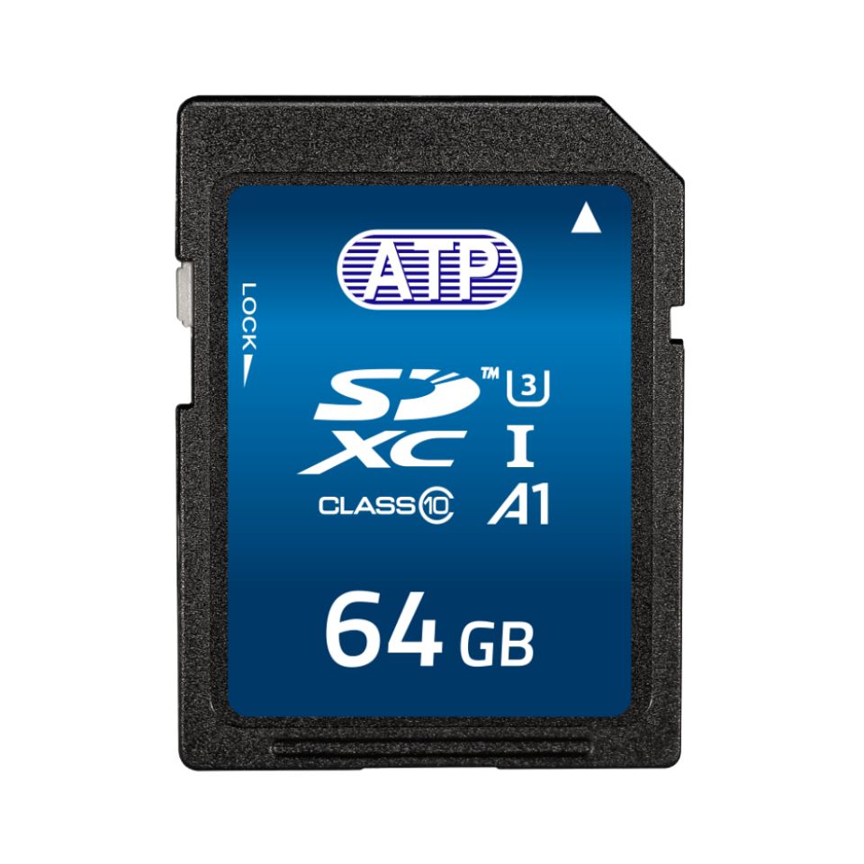 ATP 64 GB Industrial SDXC SD Card, Class 10, U3, UHS-I
