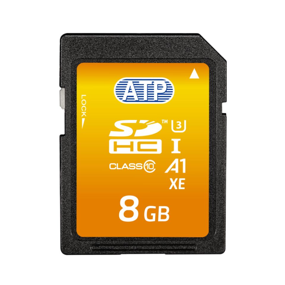 ATP 8 GB Industrial SDHC SD Card, Class 10, U3, UHS-I