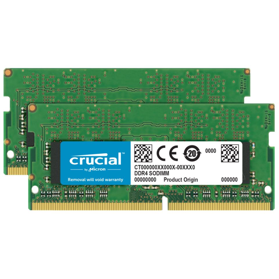 Crucial 64 GB DDR4 RAM, 2666MHz, SODIMM, 1.2V