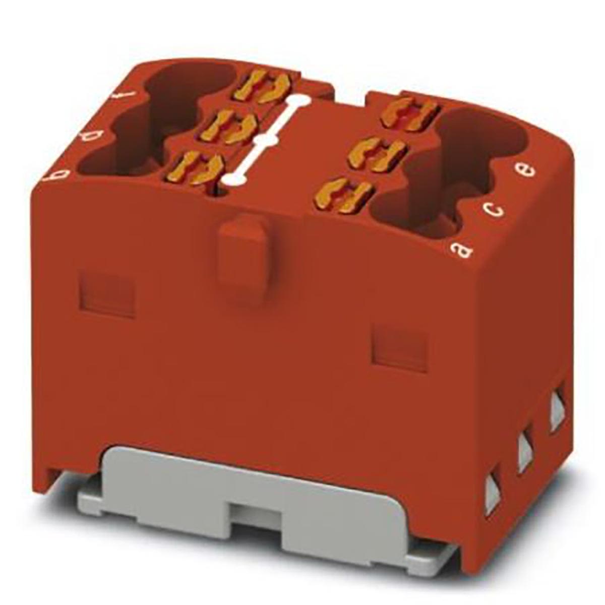 Phoenix Contact Distribution Block, 6 Way, 2.5mm², 17.5A, 450 V, Red