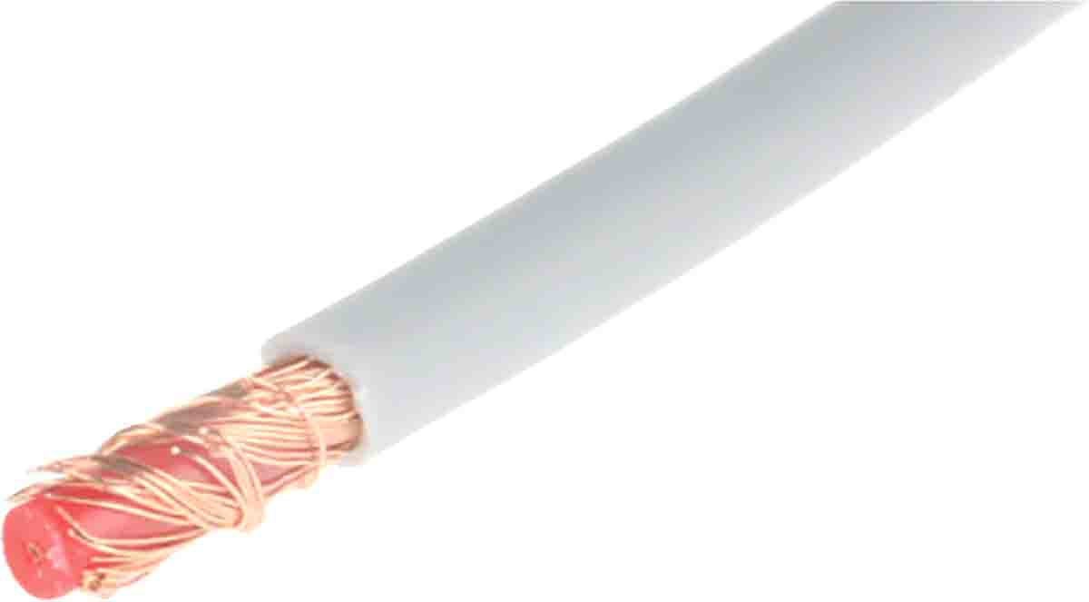 RS PRO Screened 1 Core Microphone Cable, 0.078 mm² CSA, 2.4mm od, 25m, Grey