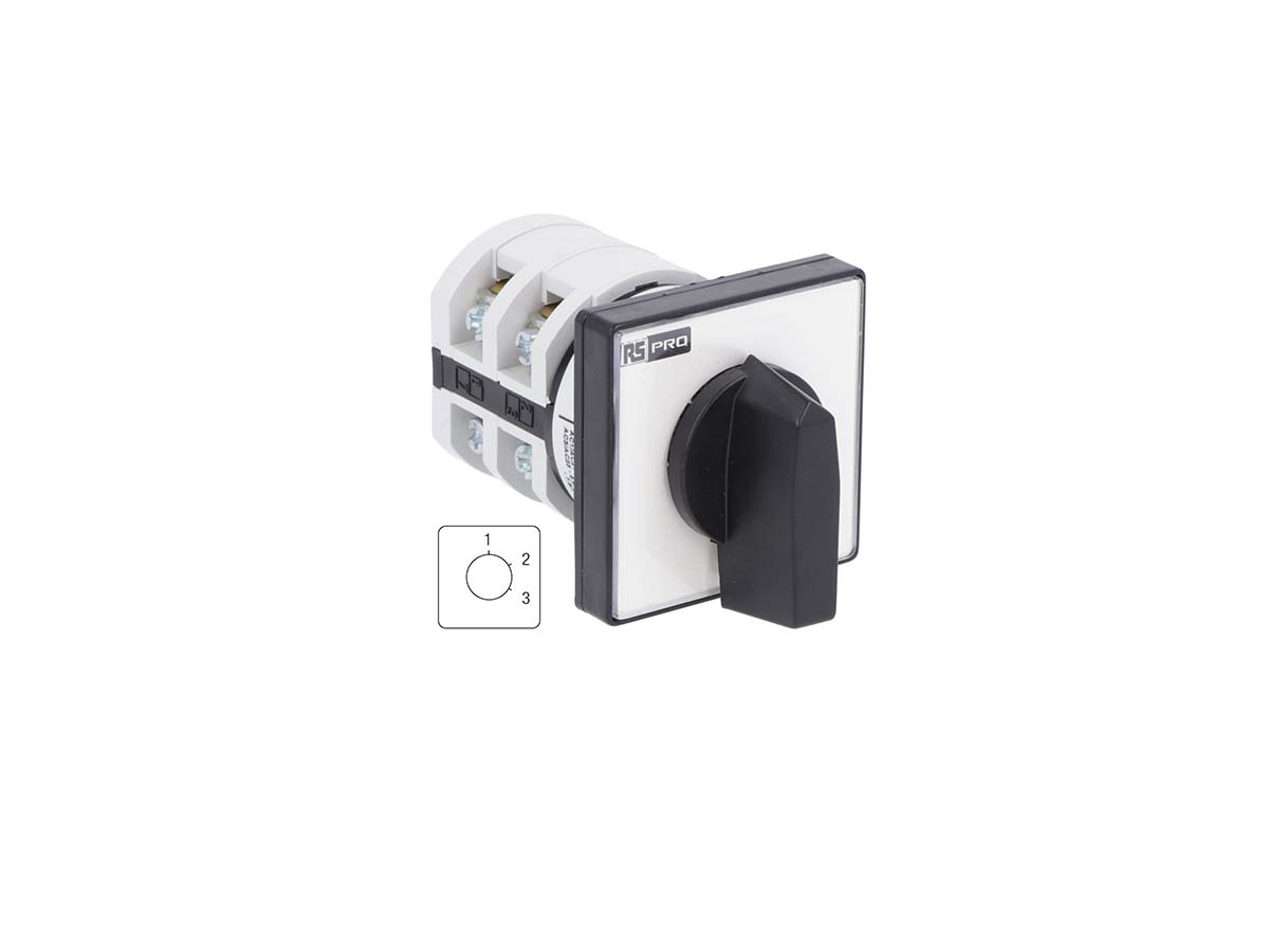 RS PRO, 1P 3 Position Rotary Cam Switch, 20A