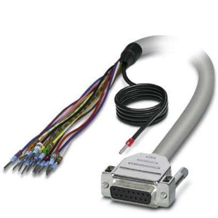 Phoenix Contact 1m 15 pin D-sub to Unterminated Serial Cable