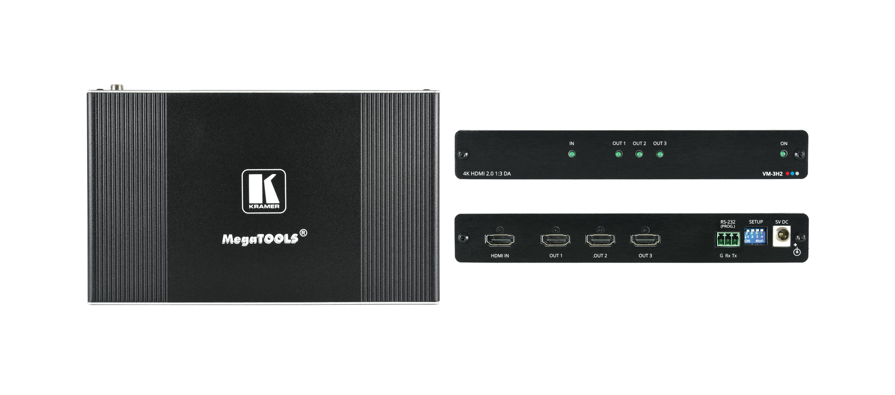 KRAMER ELECTRONICS 3 Port 1 Input 3 Output HDMI Splitter - up to 4K