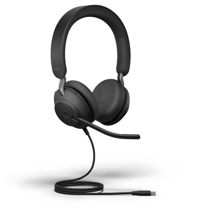 Jabra Evolve2 40 UC Stereo Black Wired USB On Ear Headset