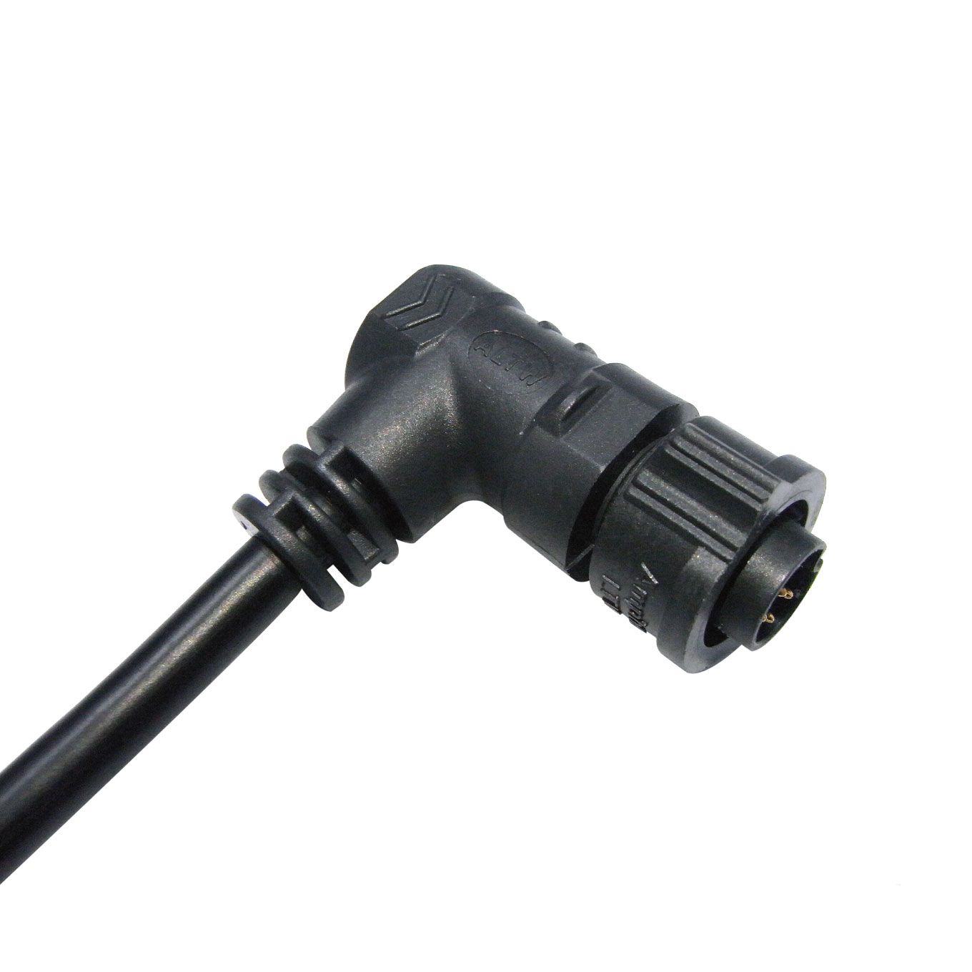 Amphenol X-Lok Right Angle Male X Lock B size to Unterminated Sensor Actuator Cable, 6 Core, PVC, 1m