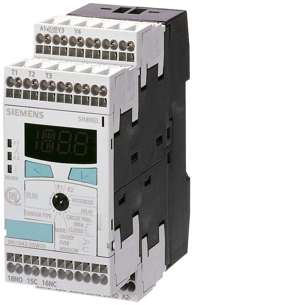 3RS10402GD50 Siemens Temperature Monitoring Relay, 50 → +500°C RS