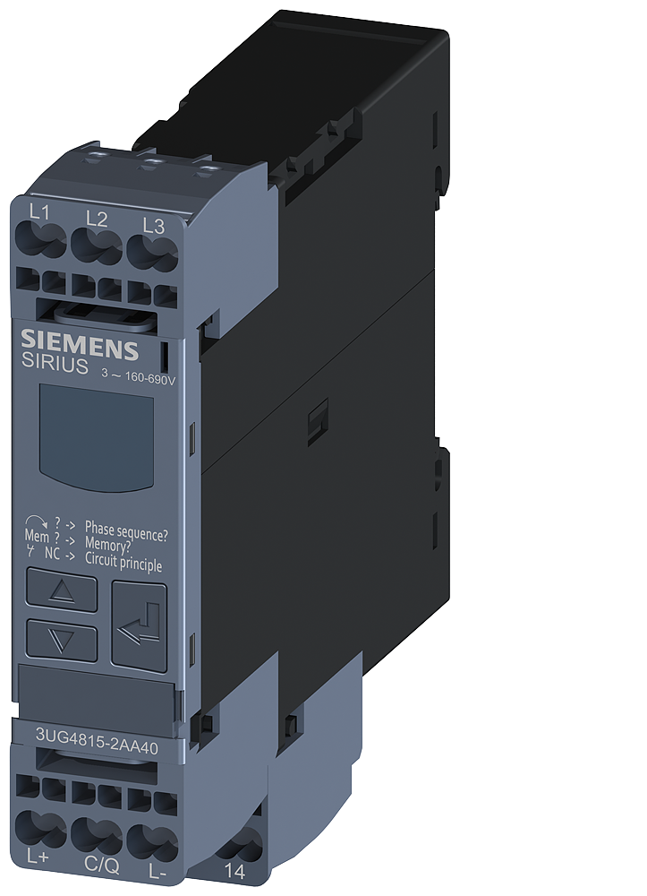 3UG48152AA40 Siemens Phase Monitoring Relay, 3 Phase, SPDT RS