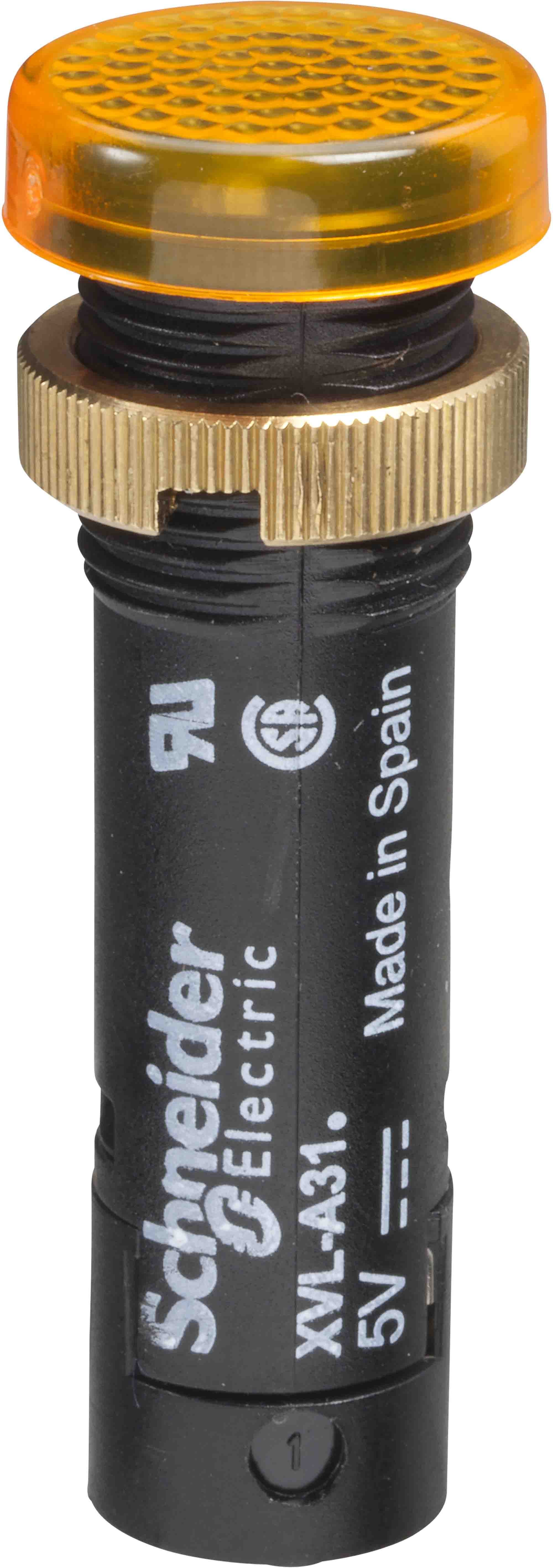 Schneider Electric XVL LED Schalttafel-Anzeigelampe Gelb 12V, Montage-Ø 12mm