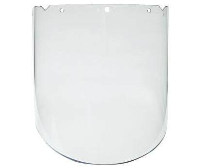 MSA Safety Clear PC Face Shield with Brow Guard , Resistant To Chemical splash, Impact