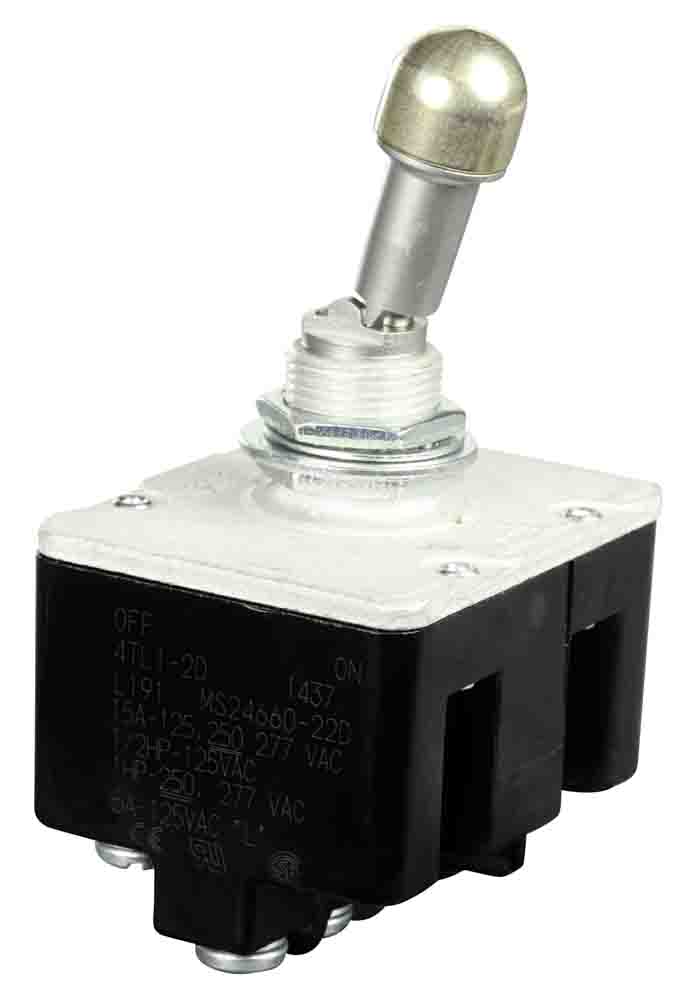 4TL12D Interrupteur à levier Honeywell, OnOff, 4 RT, 20 A RS 4TL12D Interrupteur à levier Honeywell, OnOff, 4 RT, 20 A RS