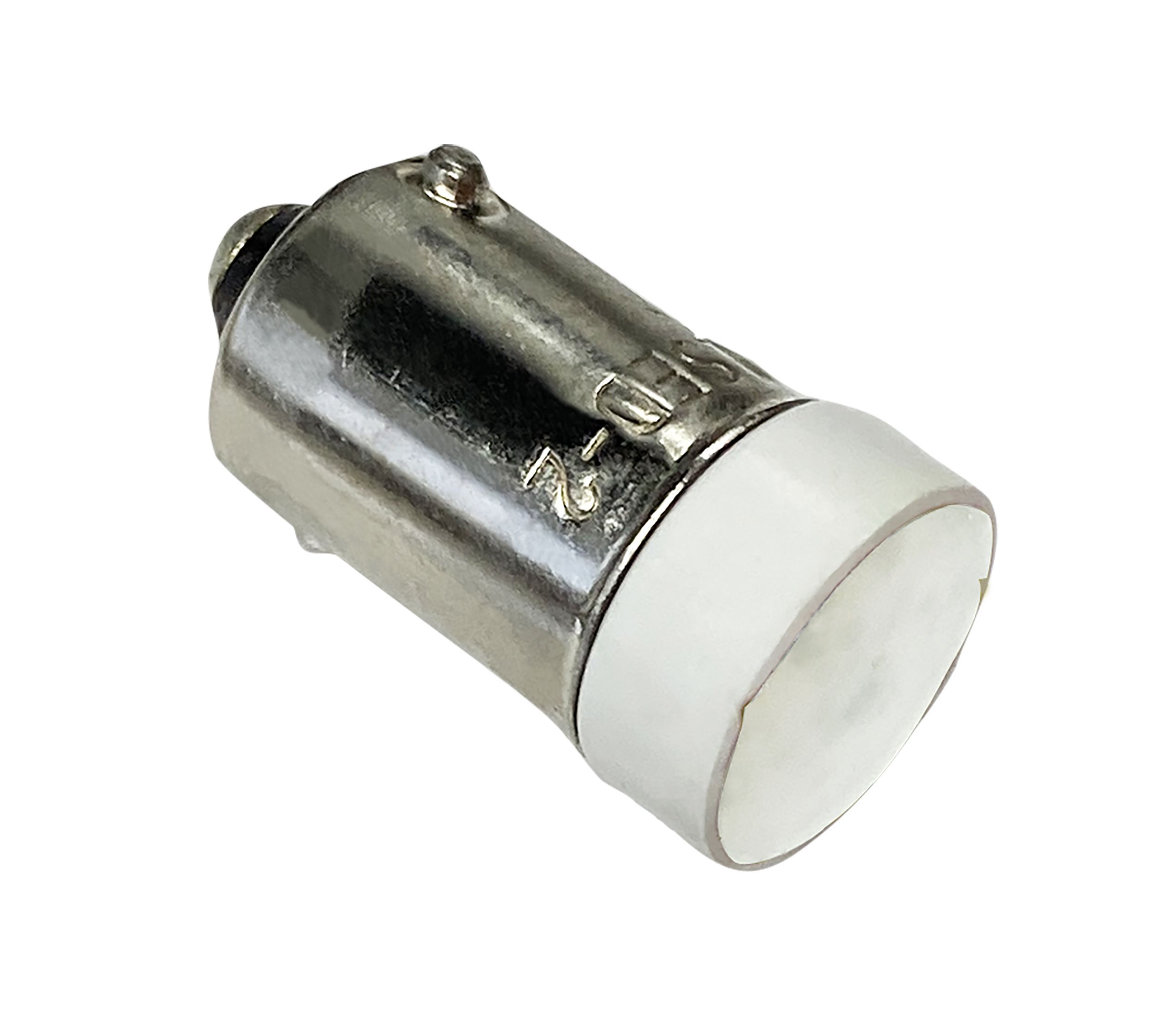 LED Indicator Lamp, BA9, White, Multichip, 10.6mm dia., 24V