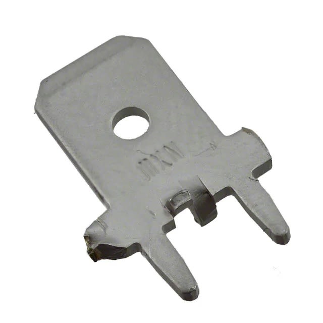Molex 19705 Uninsulated Male Spade Connector, PCB Tab, 6.35 x 0.81mm Tab Size