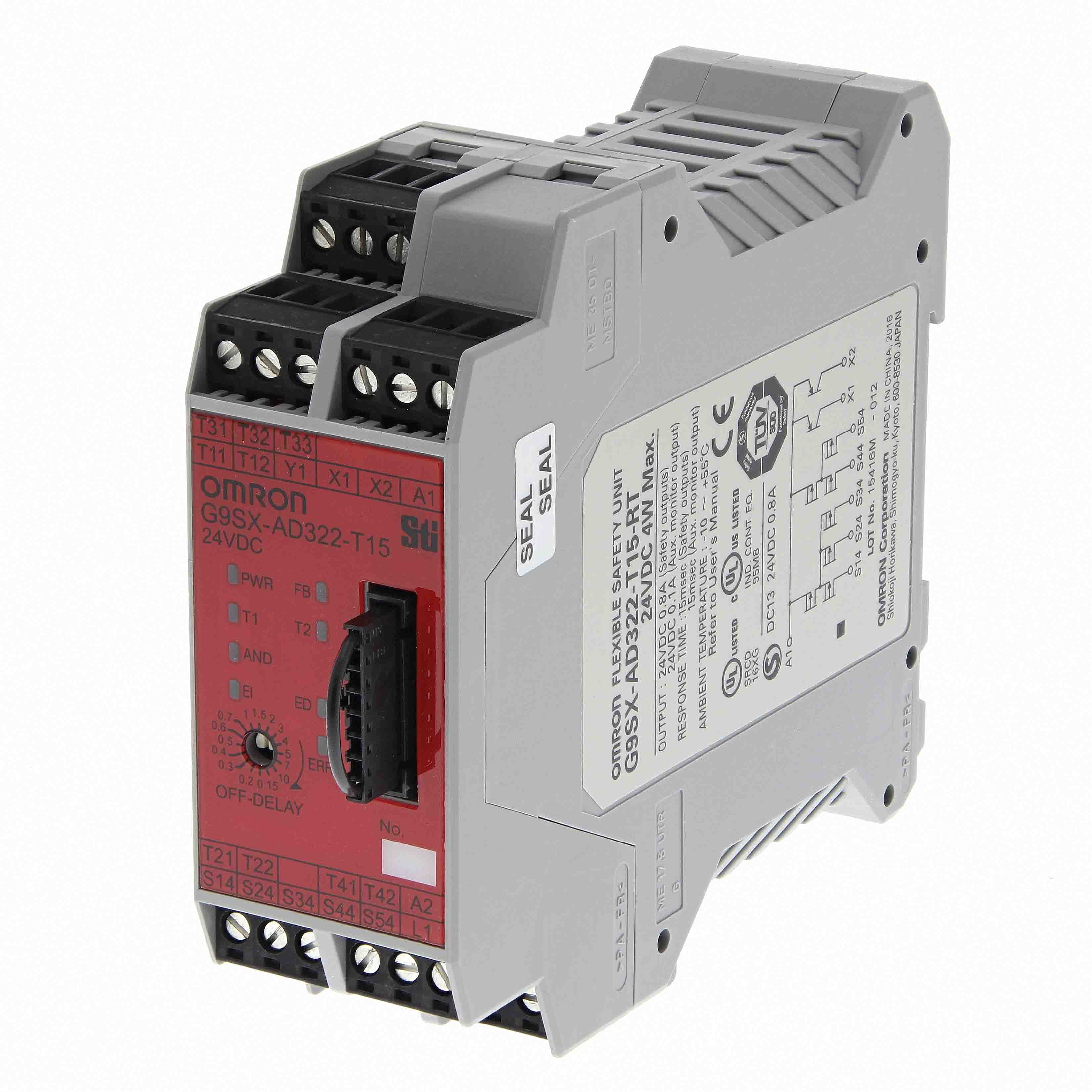 G9SXAD322T15RT DC24 Omron Single/DualChannel Safety Relay Safety