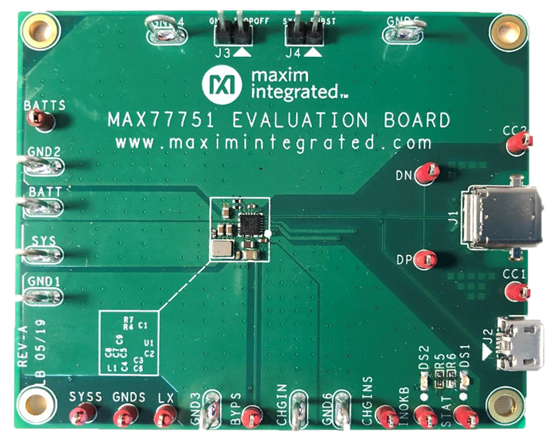Maxim Integrated MAX77751CEVKIT# MAX77751CEVKIT# Battery Charger for MAX77751 for MAX77751C