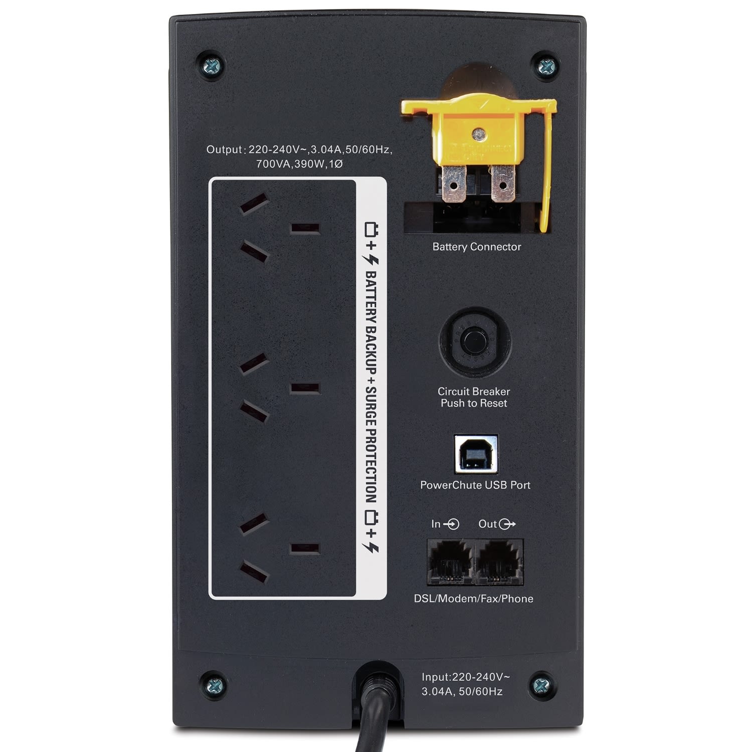 APC APC BackUPS 700VA Uninterruptible Power Supply, 700VA (390W