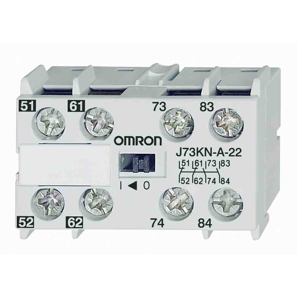 Blok styków pomocniczych Omron 4 2NC + 2NO J73KN