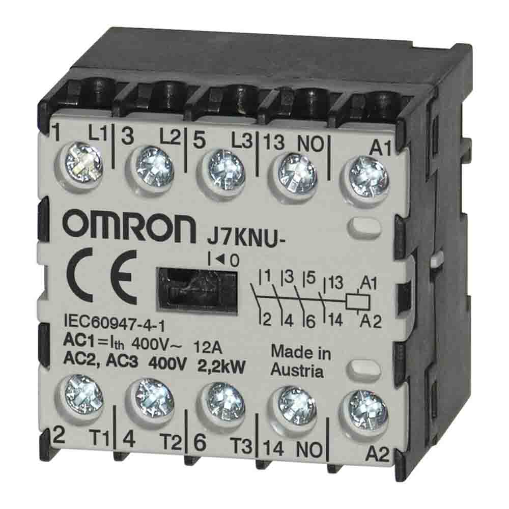 Stycznik 24 V AC Omron styki: 3 2,2 kW 5 A 3NO + 1NC J7KNU-05-01 24