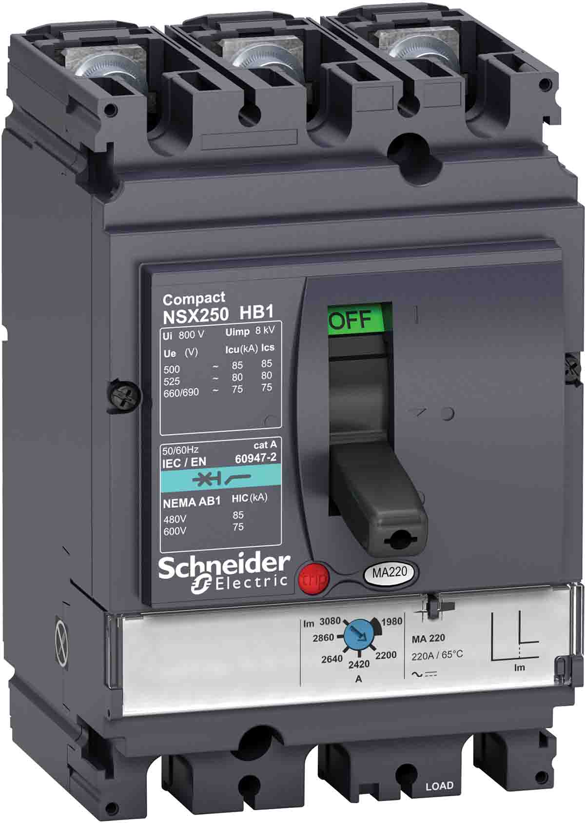 Lv Schneider Electric Compact Mccb P A Breaking Capacity Ka Fixed Mount Rs