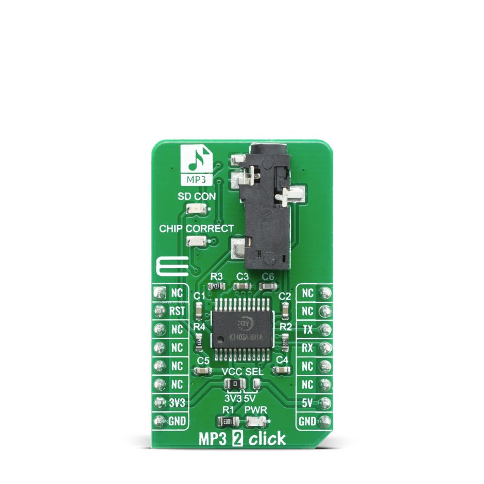 MikroElektronika MIKROE-4159, MP3 2 Click Adapter Board for KT403A for KT403A