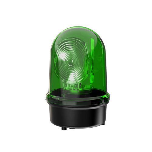 Werma Green Rotating Beacon, 24 V, Base Mount, LED Bulb