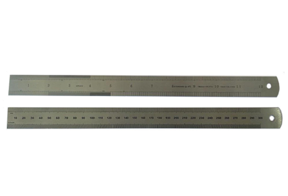 RS PRO 12 in, 300 mm Steel Imperial, Metric Ruler