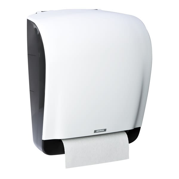 Katrin White Plastic Toilet Roll Dispenser