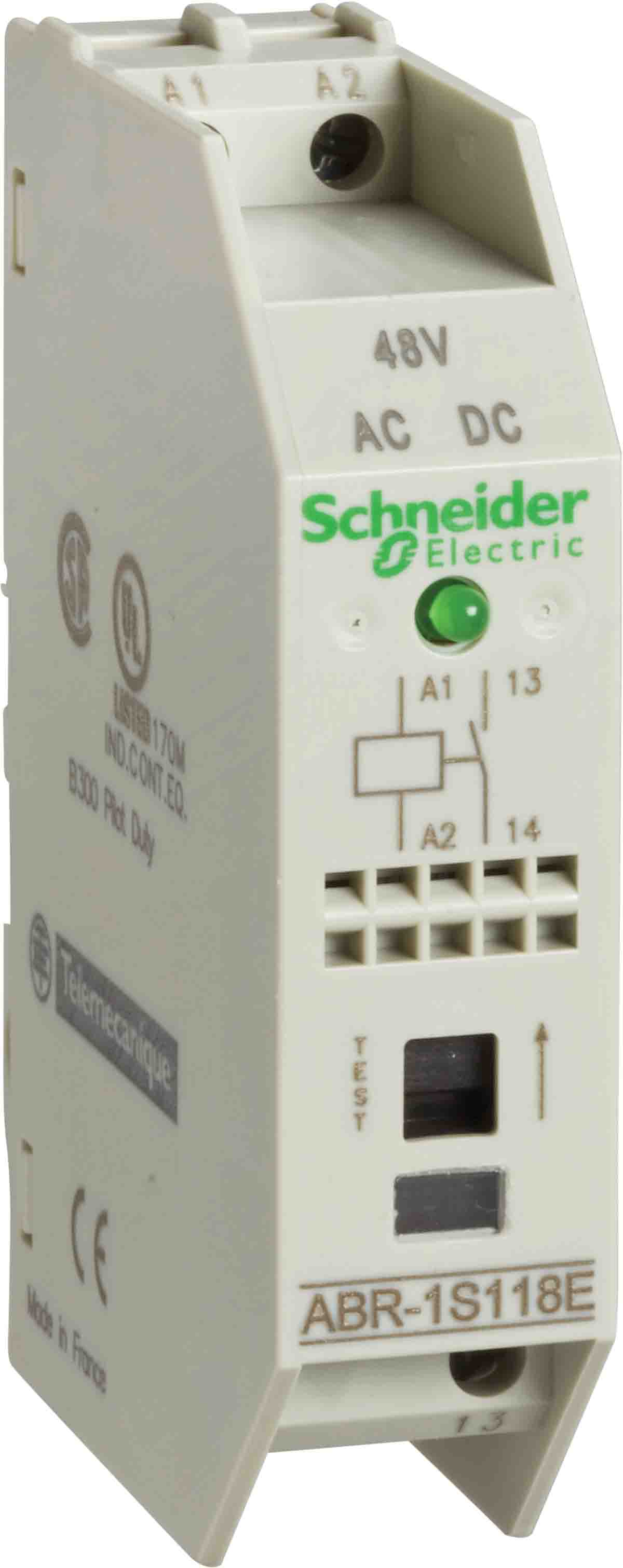 ABR1S411F Schneider Electric Interface Relay Module, 125V ac Coil