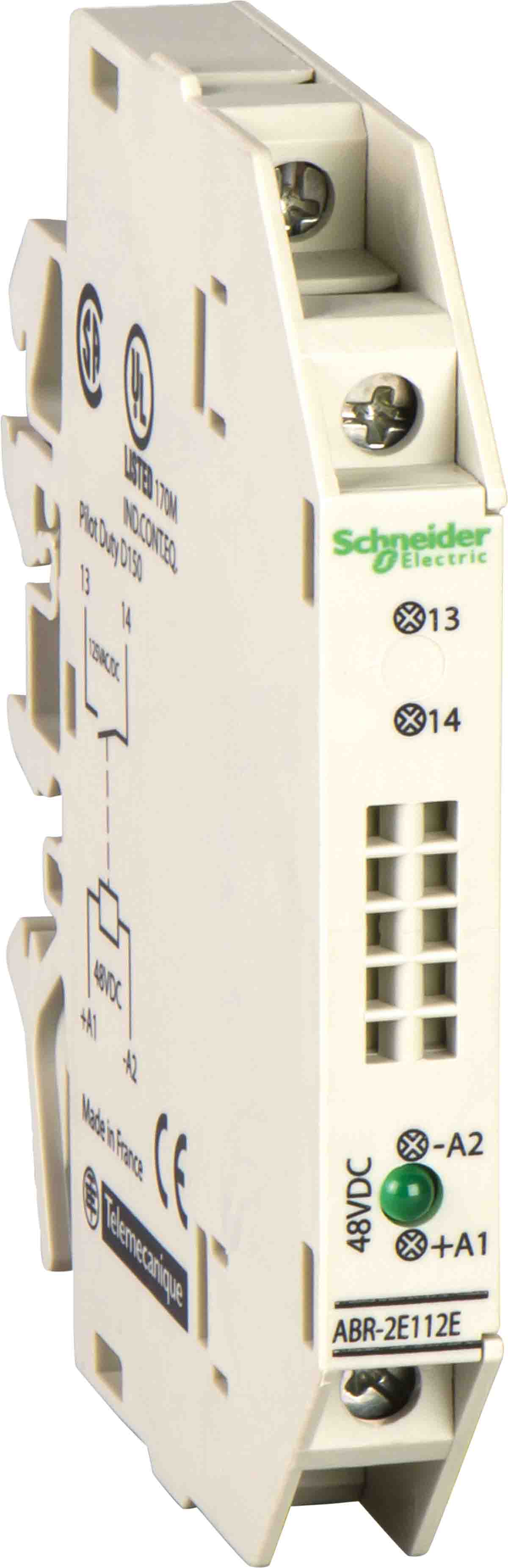 ABR2E112B Schneider Electric Interface Relay Module, 100V dc Coil, 0