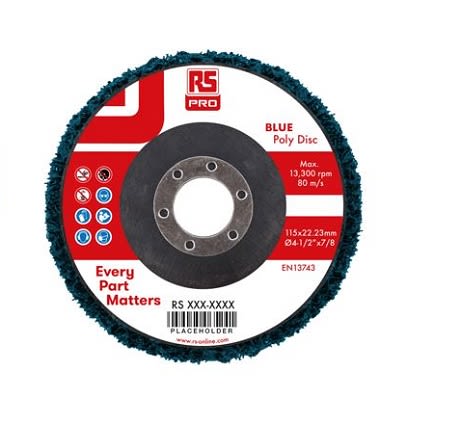 RS PRO Resin Grinding Disc, 115mm, 10 in pack